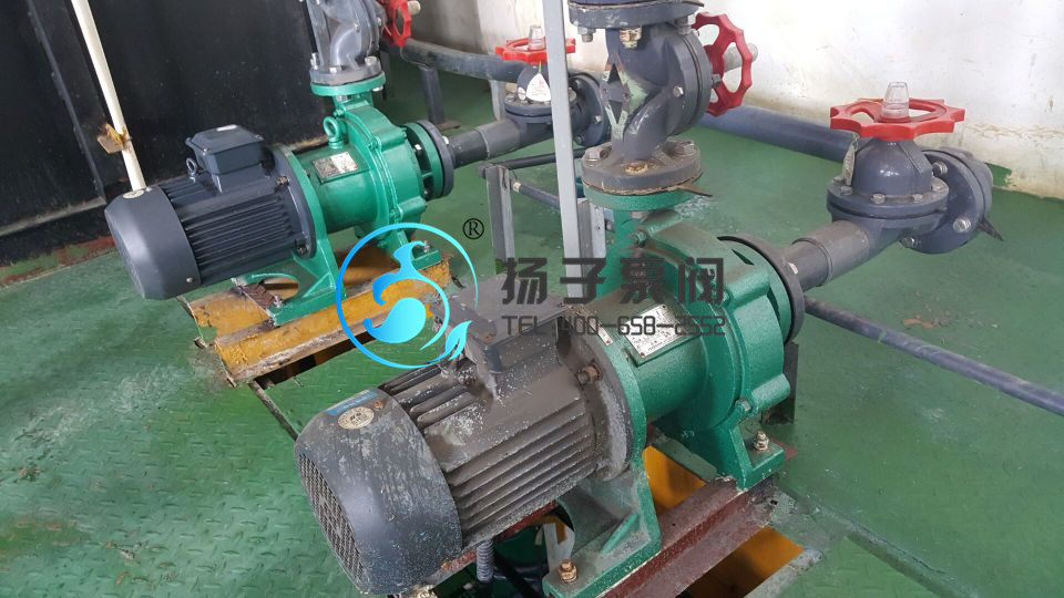 江蘇某電子新材料企業(yè)襯氟磁力泵使用現(xiàn)場